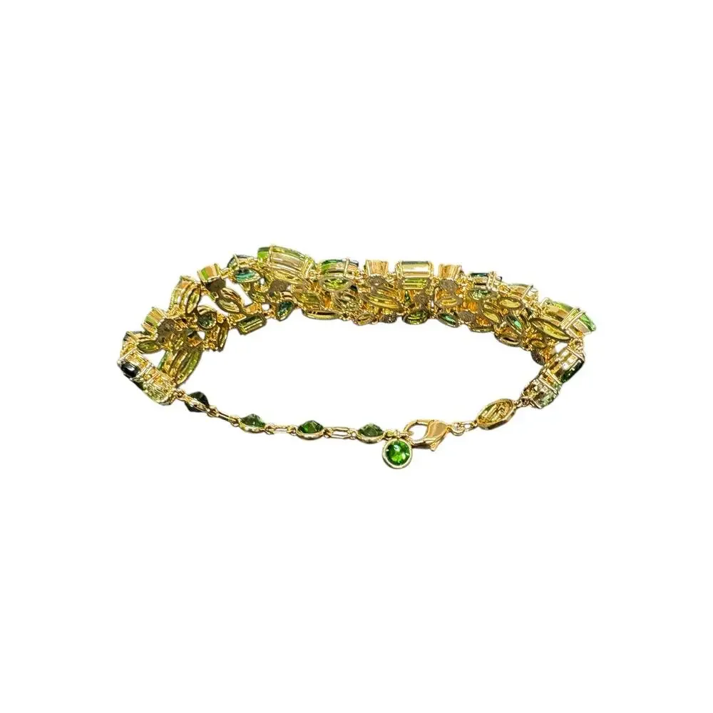 Swarovski Gema green gold plated women's bracelet 5670091 - New in Box